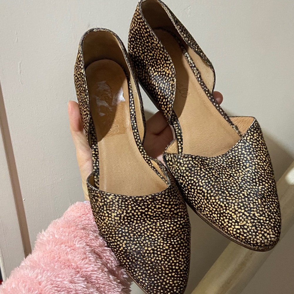 Madewell Stylish Women's Black and Tan Flats